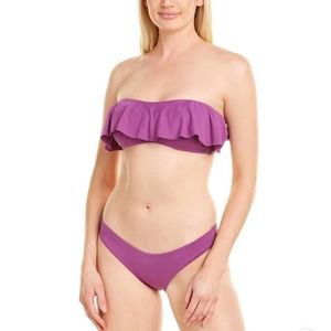 L*Space 2pc Bandeau Bikini Set in Purple Size XS
